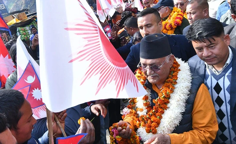 सङ्कल्प यात्राको क्रममा ओली आज पर्वतमा