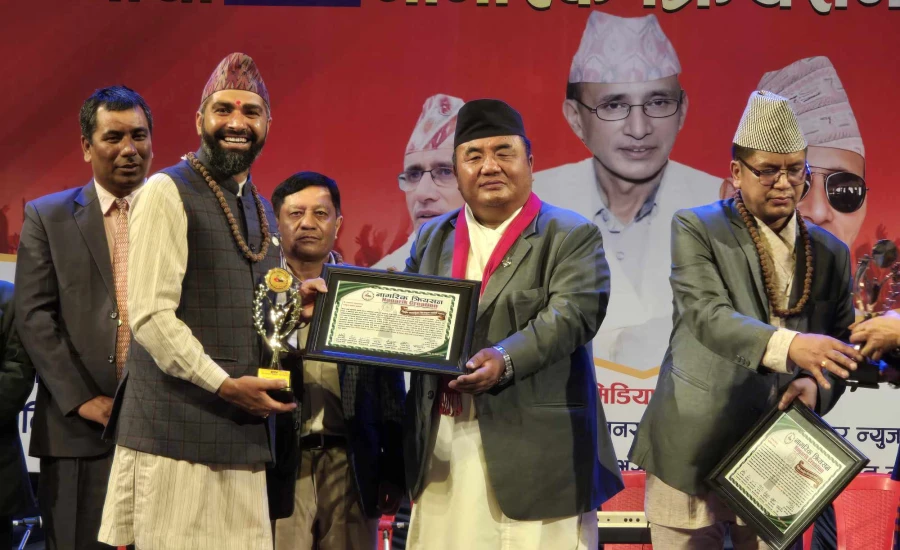 नागरिक सम्मानद्वारा  राष्ट्रिय धरोहर संस्थापक राजानन्द माण्डव्य सम्मानित