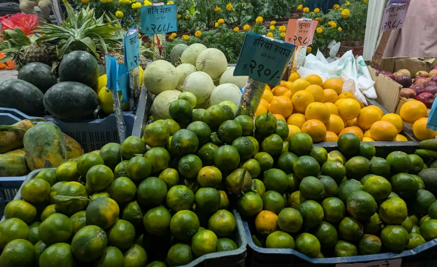 आजको सागसब्जी र फलफूलको थोक मूल्य