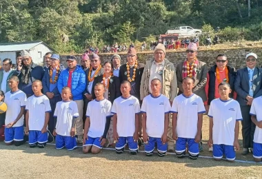  तामाकोसी गाउँपालिका-स्तरीय राष्ट्रपति रनिङ्ग शिल्ड–२०८२ झुलेमा सम्पन्न,खिम्ती प्रोजेक्ट स्कुलले हात पार्यो स्वर्ण